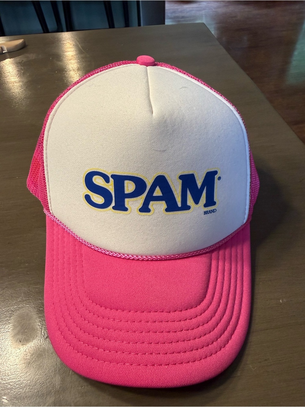 OTTO Pink and White SPAM Trucker Hat